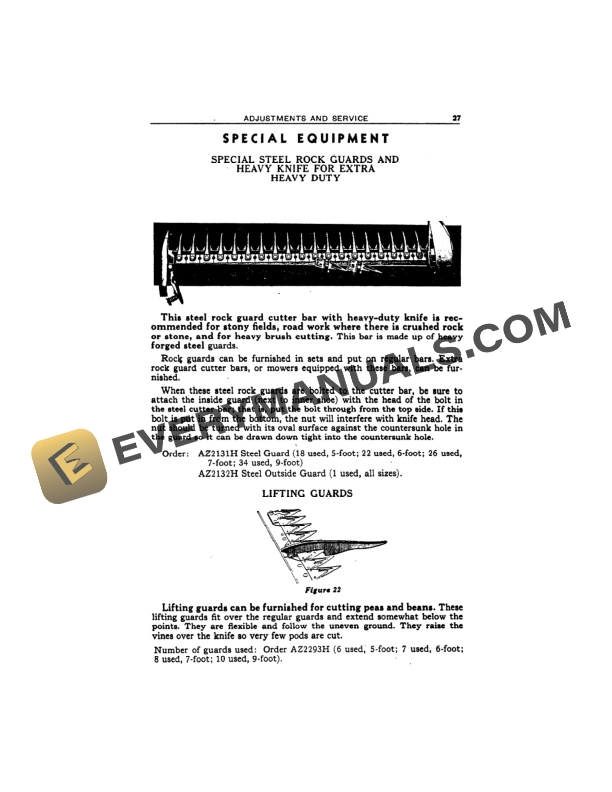 John Deere No. 9, No. 9W Integral Mowers Operator Manual OMH721159-3