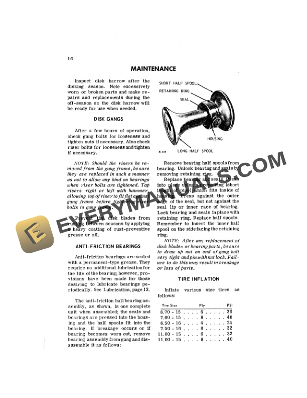 John Deere PK Series Wheel Type Offset Disk Harrow Operator Manual OMK39871 3