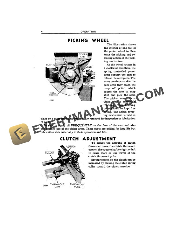 John Deere POTATO PLANTERS NO. 112 ONE ROW and NO. 212 TWO ROW Operator Manual OMD36955 2