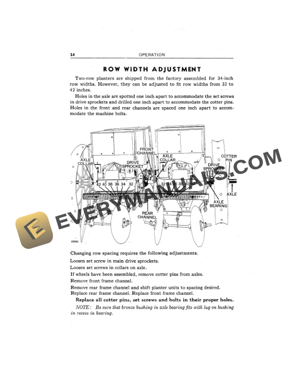 John Deere POTATO PLANTERS NO. 112 ONE ROW and NO. 212 TWO ROW Operator Manual OMD36955 3