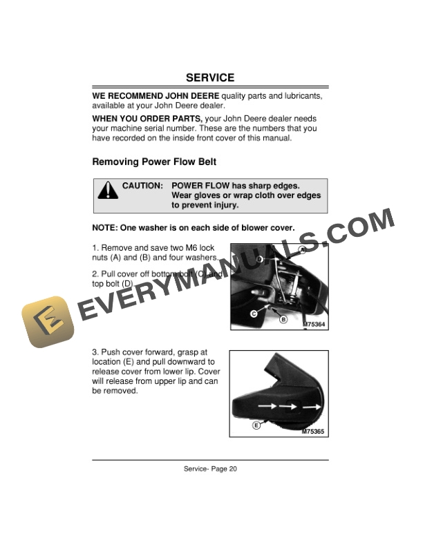 John Deere POWER FLOW For 48 and 54 Inch Mowers Operator Manual OMM115986 3