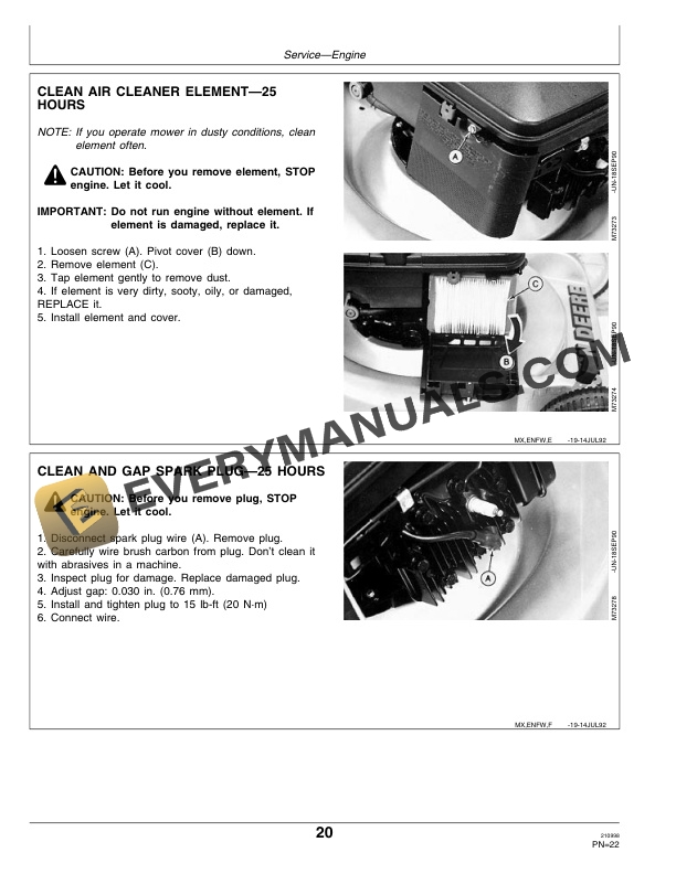 John Deere PZ and 14SZ 21 Inch Walk Behind Rotary Mowers Operator Manual OMM95319 3