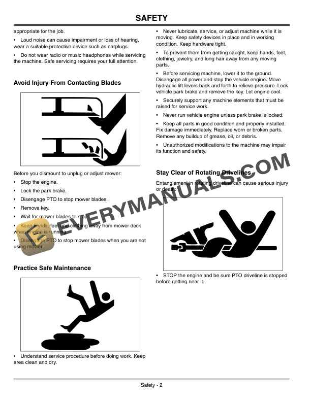 John Deere Power Flow High Performance for 48 Inch and 54 Inch Accel Deep and 48 Inch High Capacity Edge Mower Decks Operator Manual OMUC31201E 2
