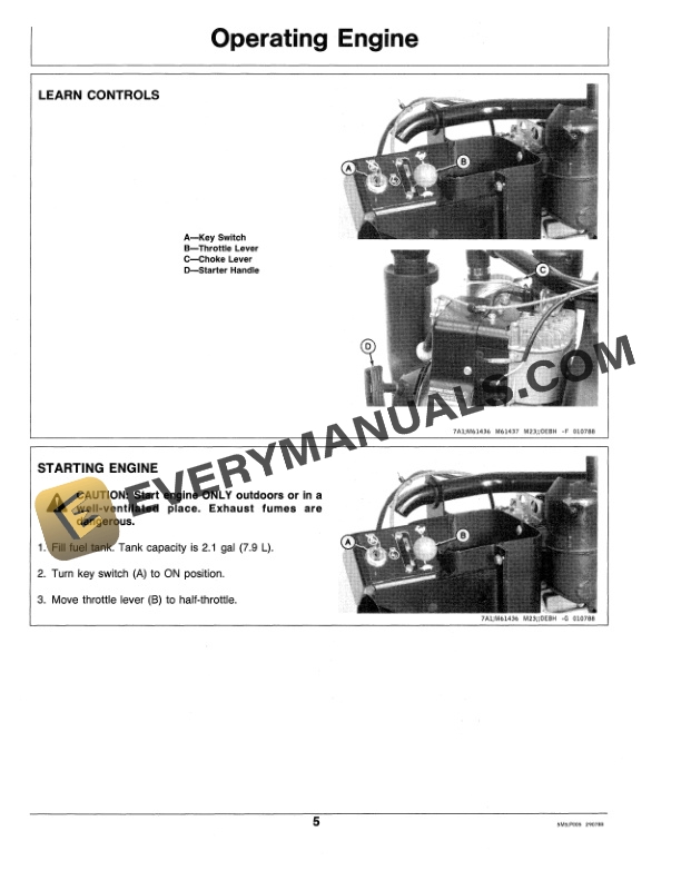 John Deere Power Pak Engine Operator Manual OMM79592 2