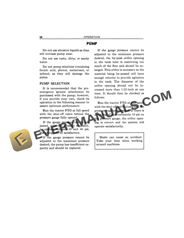 John Deere Pre Emergence Sprayer for 494 495 694 695 or Two 494 or 495 Corn Planters Operator Manual OMB681059 2