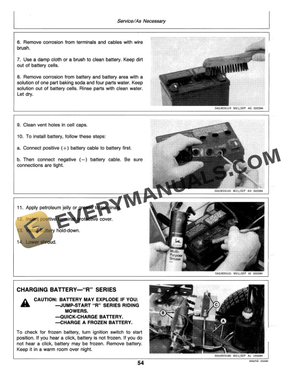 John Deere R70, R72, R92 S82 AND S92 RIDING MOWERS Operator Manual OMM88160-3