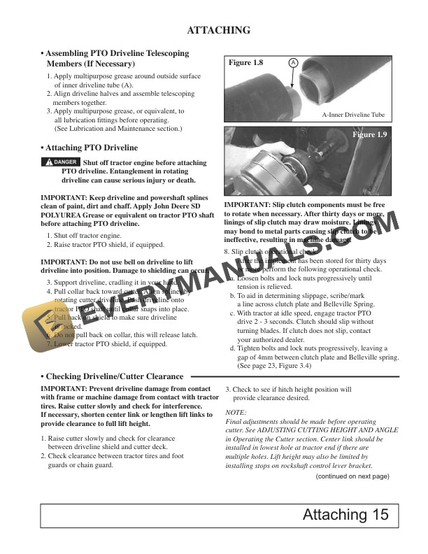 John Deere RC2048, RC2072, RC2060, and RC2084 Rotary Cutters Operator Manual TIFC711189-2