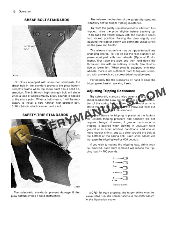 John Deere RO 516 INTEGRAL TWO-WAY MOLDBOARD PLOW Operator Manual OMA17311-2