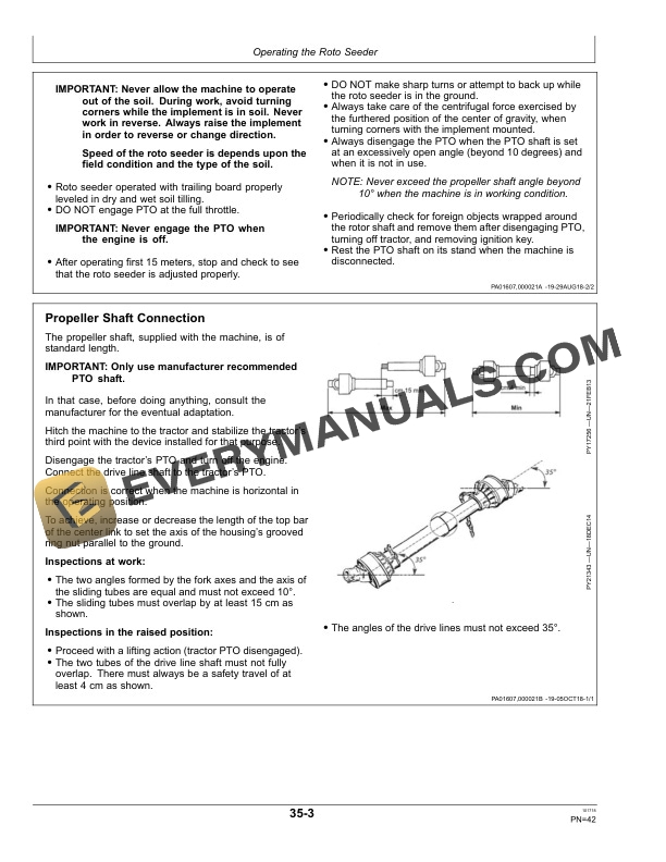 John Deere RT1026, RT1027, RT1028 Roto Seeder Operator Manual 5DMB0DL232 5 John Deere RT1026, RT1027 and RT1028 Roto Seeder Operator Manual 5DMB0DL232-3