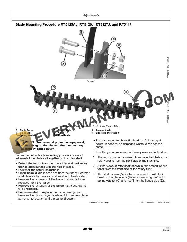 John Deere RT5025AL - RT5526 Rotary Tiller Operator Manual 7SA50SDROM 5 John Deere RT5025AL-RT5526 Rotary Tiller Operator Manual 7SA50SDROM-3