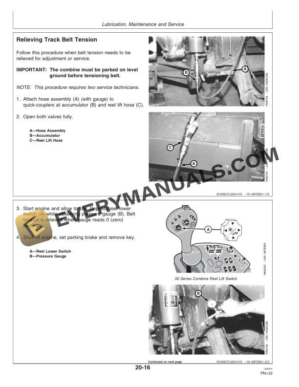 John Deere Rubber Track System Operator Manual OMH175273-3