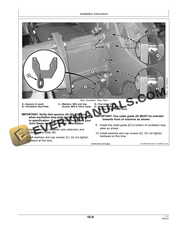 John Deere Rubber Track System Operator Manual OMHXE70656 2 John Deere Rubber Track System Operator Manual OMHXE70656-2