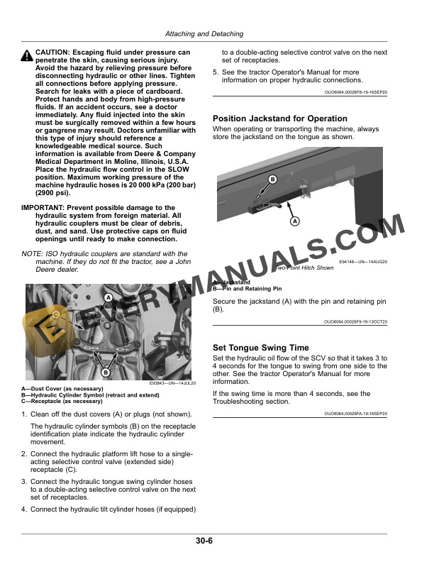 John Deere S250, S300, S350 Side Pull Mower-Conditioners Operator Manual OMFH348829 2 John Deere S250, S300, and S350 Side Pull Mower Conditioner Operator Manual OMFH348829-2