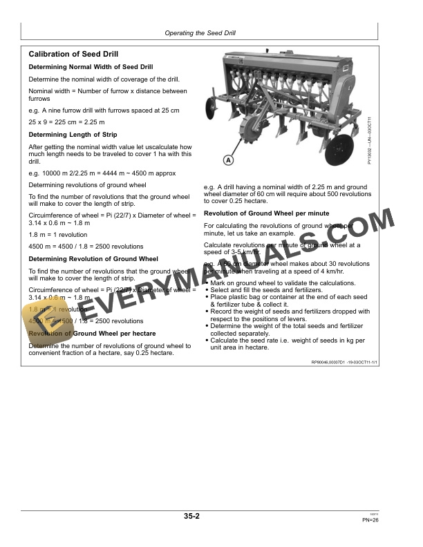John Deere SD1009, SD1011, SD1013, SD1009G, SD1011G, SD1013G Seed Drill Operator Manual 5DMM99100 5 John Deere SD1009, SD1011, SD1013, SD1009G, SD1011G and SD1013G Seed Drill Operator Manual 5DMM99100-3