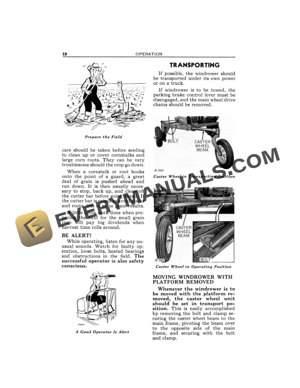 John Deere SELF-PROPELLED WINDROWER Operator Manual OMH69366-2