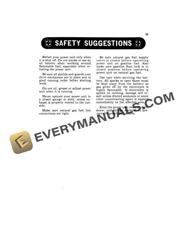 John Deere SERIES TA-217N POWER UNIT Operator Manual OMT711058-2