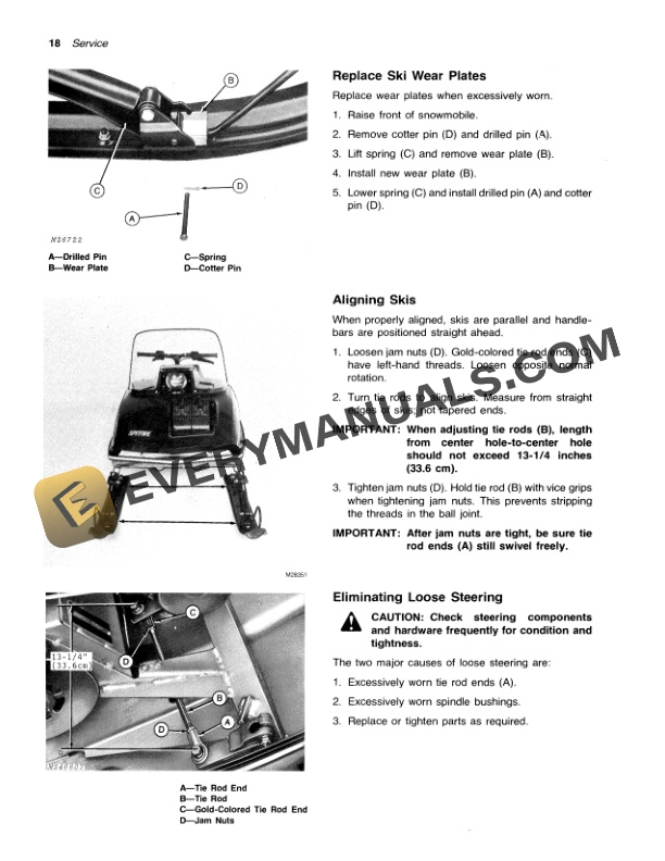 John Deere SPITFIRE SNOWMOBILE Operator Manual OMM69088-3