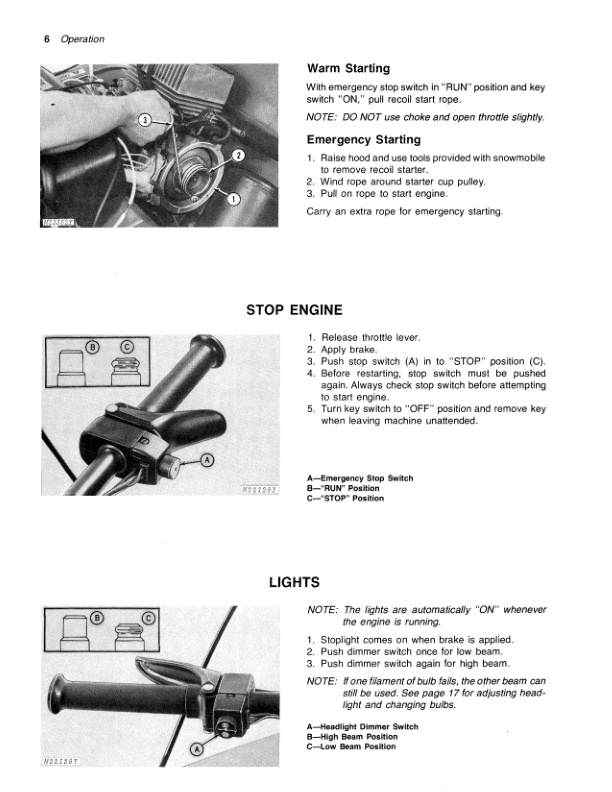 John Deere SPITFIRE Snowmobile Operator Manual OMM68220-2