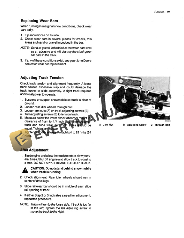 John Deere SPRINTFIRE SNOWMOBILE Operator Manual OMM69753-3