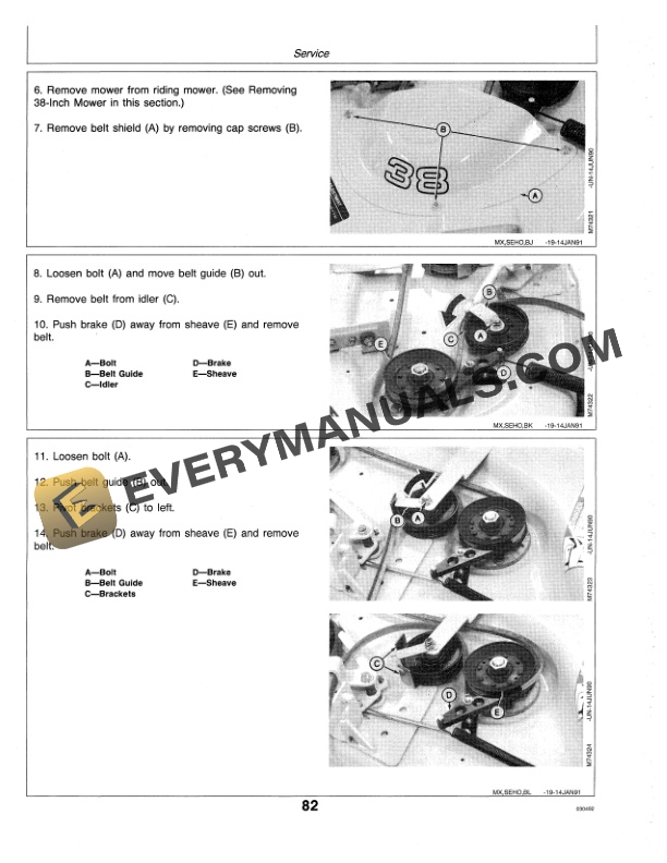 John Deere SRX75 AND SRX95 RIDING MOWERS Operator Manual OMM95307-3