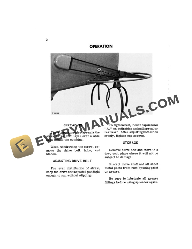 John Deere STRAW SPREADER ATTACHMENT FOR 6600, 6601, AND 7700 COMBINES Operator Manual OMH78026-2