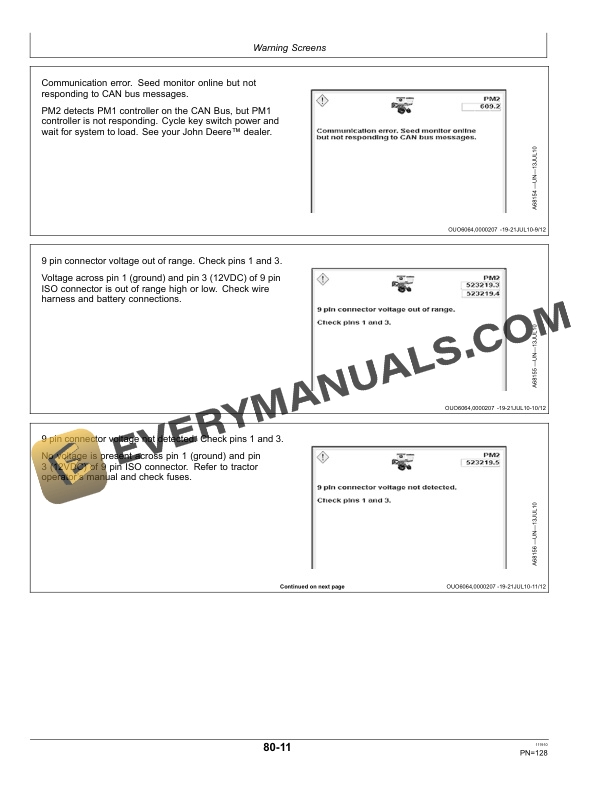John Deere SeedStar 2 and SeedStar XP Monitor For 1720CCS 12x2 Twin Row Planter Operator Manual OMA90949 5 John Deere SeedStar 2 and SeedStar XP Monitor for 1720CCS 12X2 Twin Row Planter Operator Manual OMA90949-3