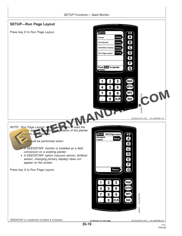 John Deere SeedStar Seed Monitor and Variable Rate Drive Operator Manual OMA71821-2