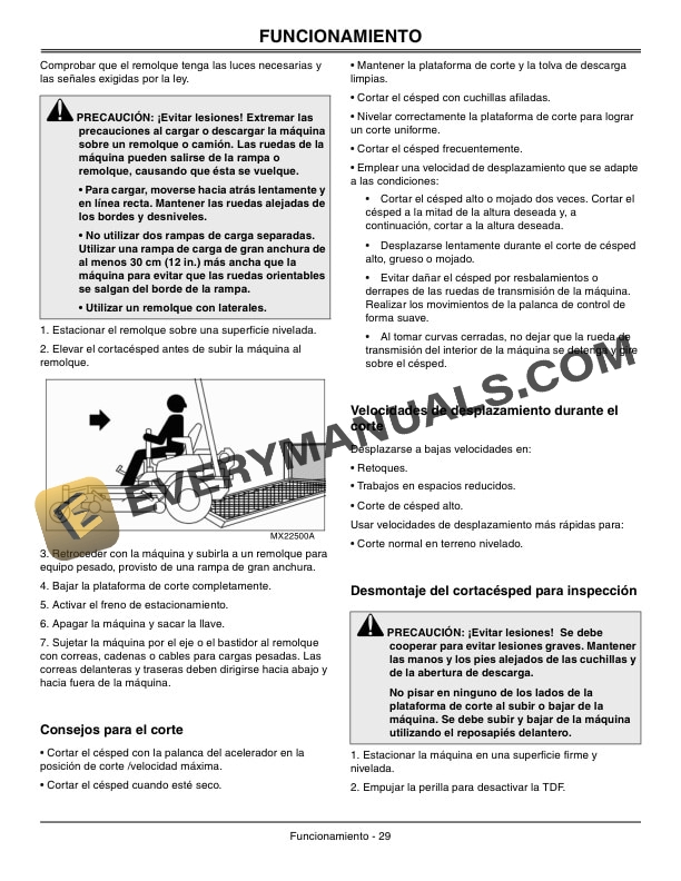 John Deere Series Z510A and Z520A Z-Trak Estate Operator Manual OMTCU22799-3