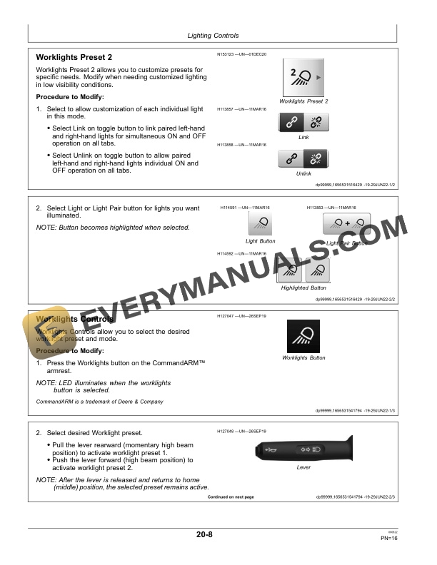 John Deere Sprayer Lights Performance Upgrade Kit Operator Manual OMKK99435 5 John Deere Sprayer Lights Performance Upgrade Kit Operator Manual OMKK99435-3