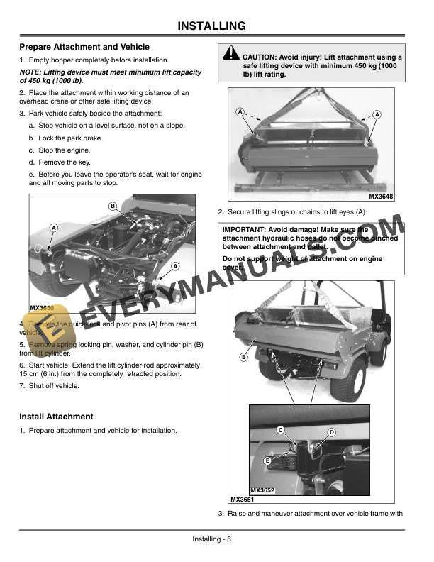 John Deere TD100 Top Dresser Operator Manual OMMT6028-2
