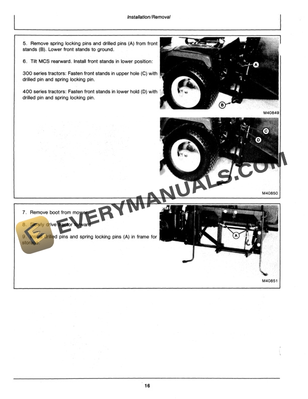 John Deere TILT DUMP MATERIAL COLLECTION SYSTEM Operator Manual OMM72874-3