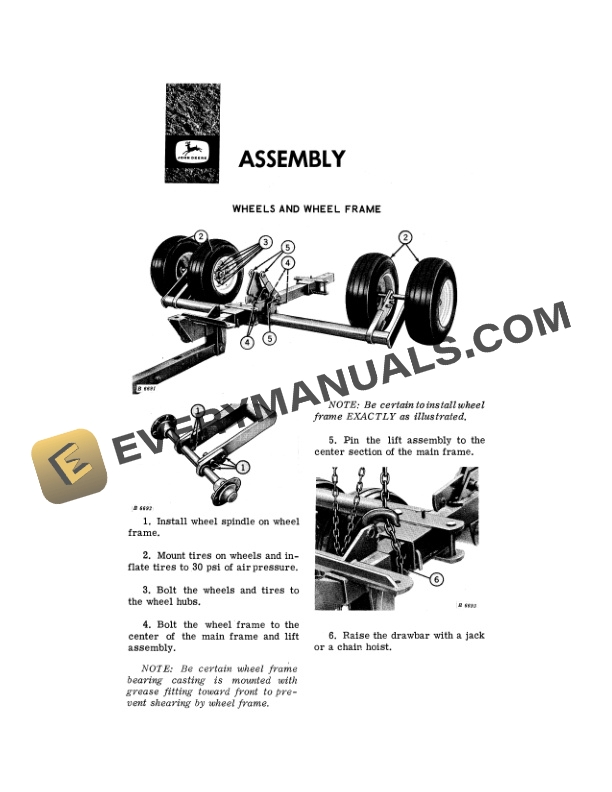 John Deere TWA Disk Harrow Operator Manual OMB25389-3