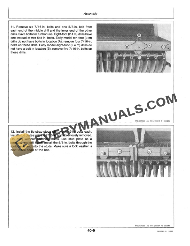John Deere TWO- THREE-, AND FOUR- DRILL HITCHES FOR 9000 SERIES GRAIN DRILL Operator Manual OMN200226-3