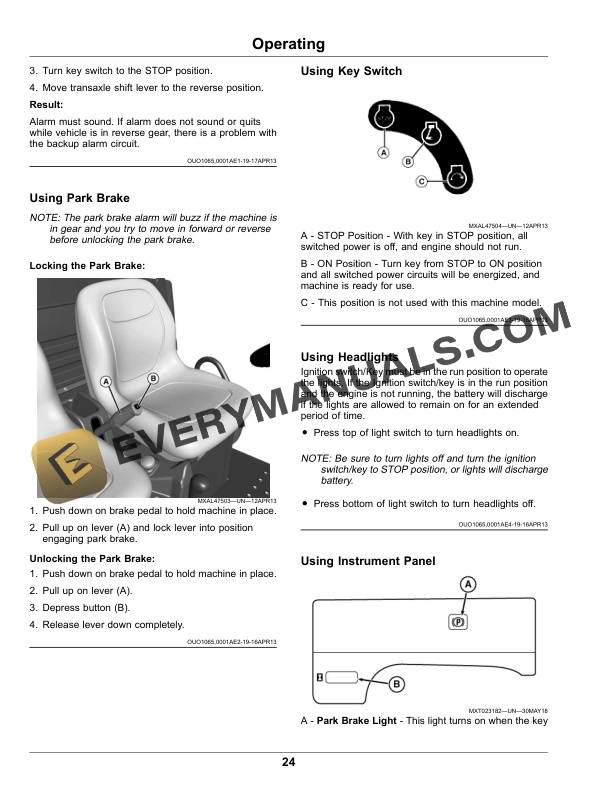 John Deere TX Turf Gator Utility Vehicle Operator Manual OMUC20368 4 John Deere TX Turf Gator Utility Vehicles Operator Manual OMUC20368-2