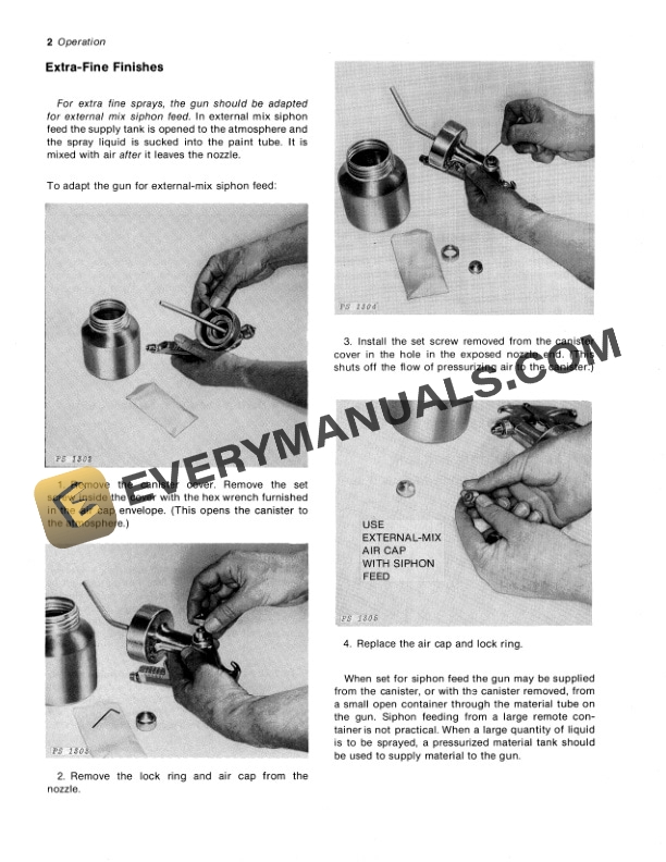 John Deere TY 4341 BLEEDER SPRAY GUN Operator Manual OMTY4580-2
