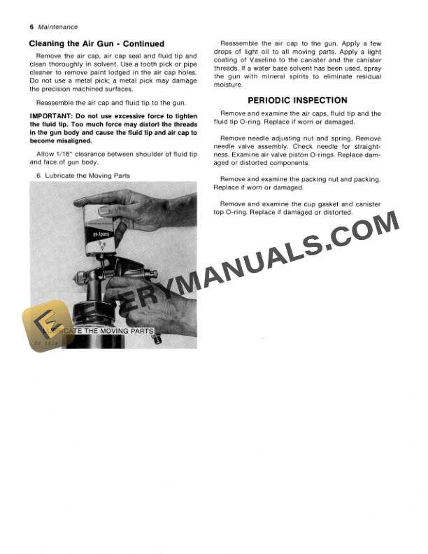 John Deere TY 4341 BLEEDER SPRAY GUN Operator Manual OMTY4580-3