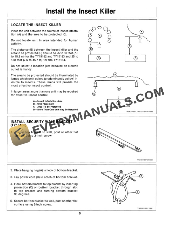 John Deere TY15182, TY15183 AND TY15184 ELECTRONIC FLYING INSECT KILLERS Operator Manual OMTY20580-2