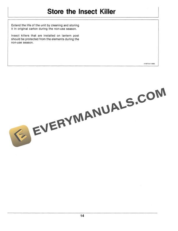 John Deere TY15182, TY15183 AND TY15184 ELECTRONIC FLYING INSECT KILLERS Operator Manual OMTY20580-3