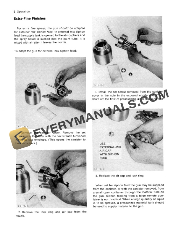 John Deere TY4342 Non-Bleeder Spray Gun Operator Manual OMTY4578-2