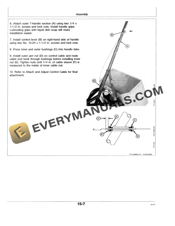 John Deere TY8516 TY8517 Pushed and TY8518 TY8527 Towed Spreader Operator Manual OMTY21696-2
