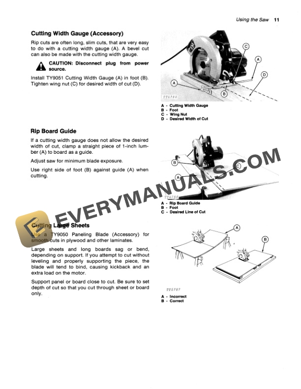 John Deere TY9038 7-14-Inch Electric Circular Saw Operator Manual OMTY3975-2