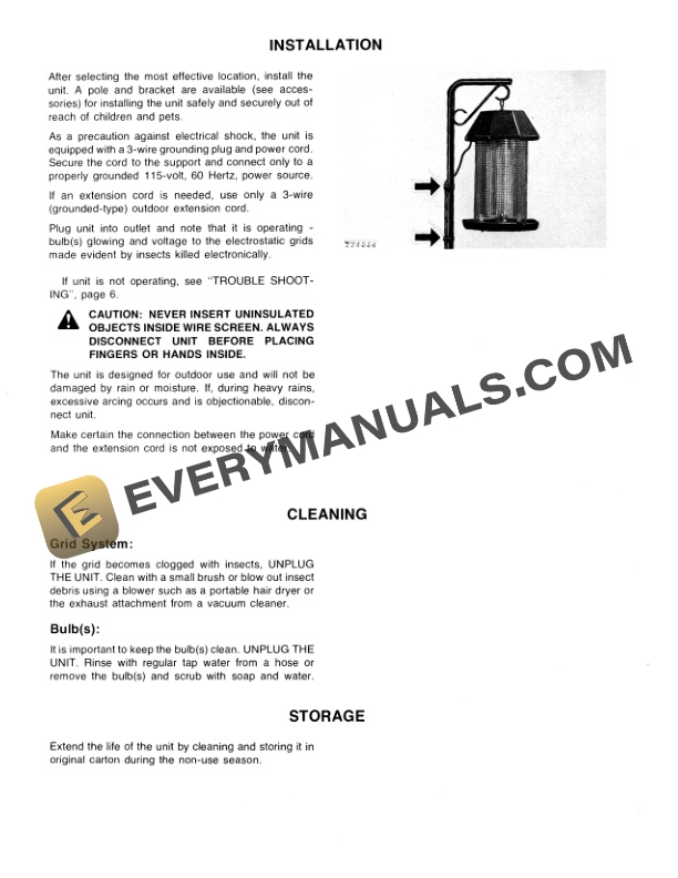 John Deere TY9431, TY9432 and TY9433 Electronic Flying Insect and Fly Killers Operator Manual OMTY3912-2