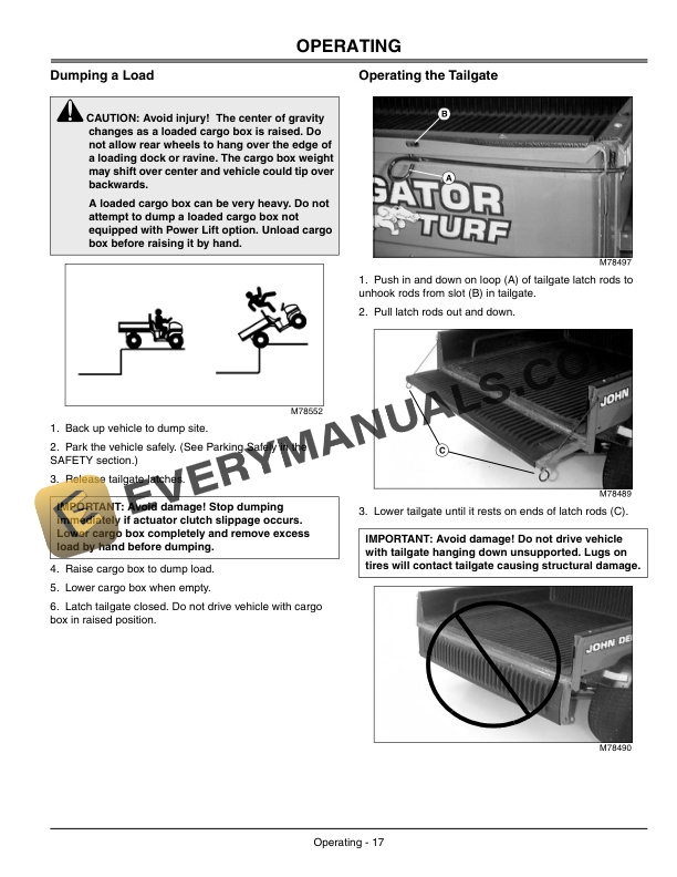 John Deere Turf Gator Utility Vehicles Operator Manual OMM128544 2 John Deere Turf GATOR Utility Vehicles Operator Manual OMM128544-2