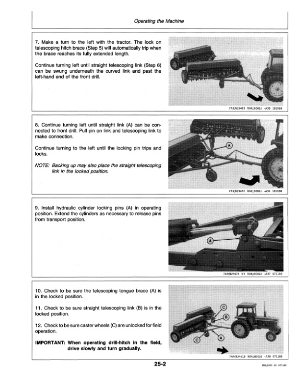 John Deere Two-Drill Hitch for 8000 Series Grain Drills Operator Manual OMN200228-2
