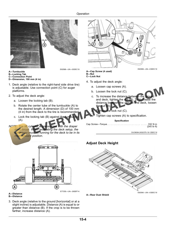 John Deere W170 Self-Propelled Windrower Windrow Merger Attachment Operator Manual OMFH320057 4 John Deere W170 Self-Propelled Windrower Windrow Merger Attachment Operator Manual OMFH320057-2