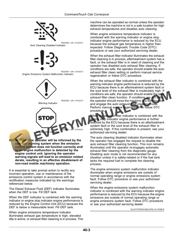 John Deere W260 Rotary Self-Propelled Windrower Operator Manual OMFH342865 4 John Deere W260 Rotary Self-Propelled Windrower Operator Manual OMFH342865-2