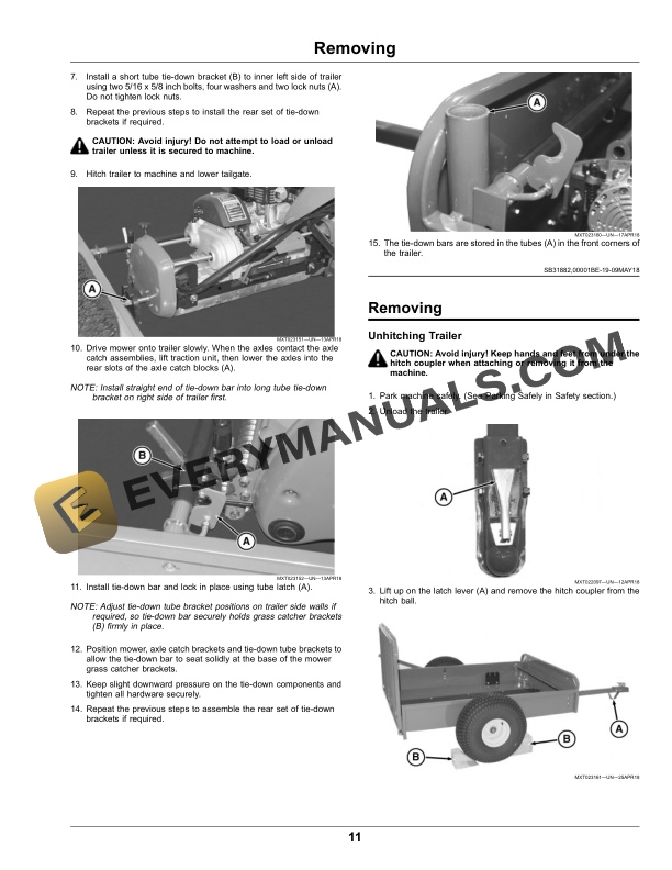John Deere Walk Greens Mower Trailer Operator Manual OMUC20736 4 John Deere Walk Greens Mower Trailer Operator Manual OMUC20736-2