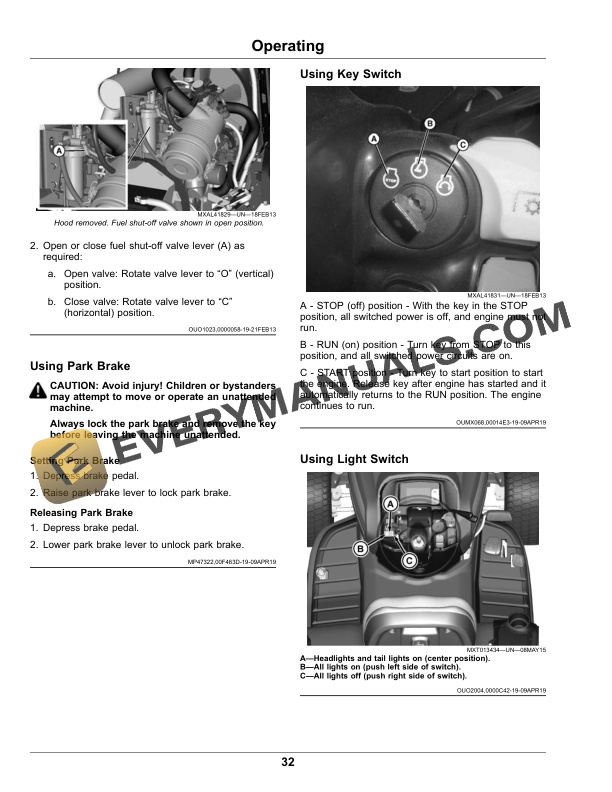 John Deere X940, X948, X949 Lawn and Garden Tractors Operator Manual OMUC29447E 4 John Deere X940, X948, and X949 Lawn and Garden Tractors Serial Number 100001 Operator Manual OMUC29447E-2