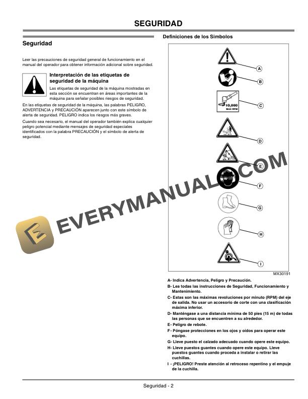 John Deere XT105SB LE – UT15224 Split Boom Trimmer Operator Manual OMPS05642-3