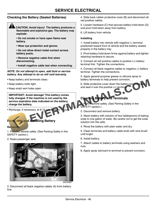 John Deere XUV 4×4 and Trail 4×4 Gas GATOR Utility Vehicles Operator Manual OMM155882-3